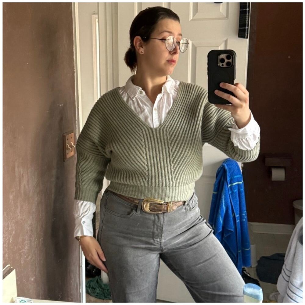 TELA cashmere crop sweater